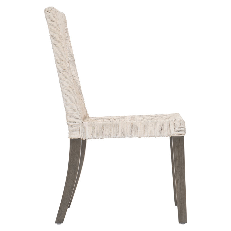 Palma Cream Woven Abaca & Oak Parsons Side Chair