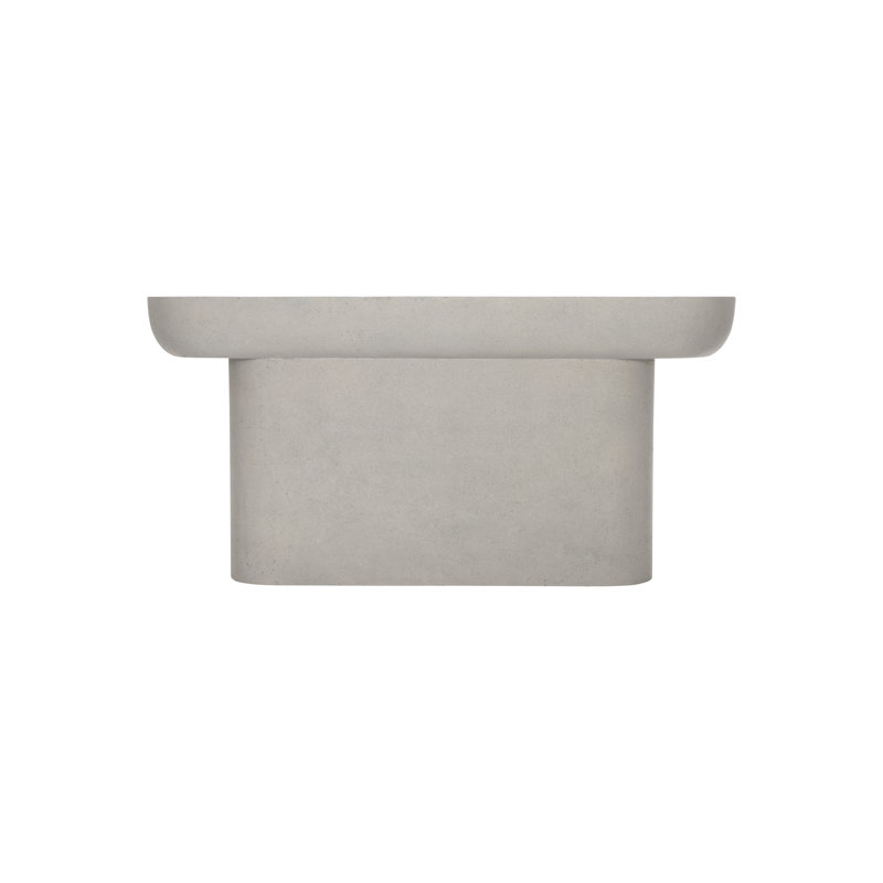 Vida 66'' Sand Grey Textured Concrete Rectangular Console Table