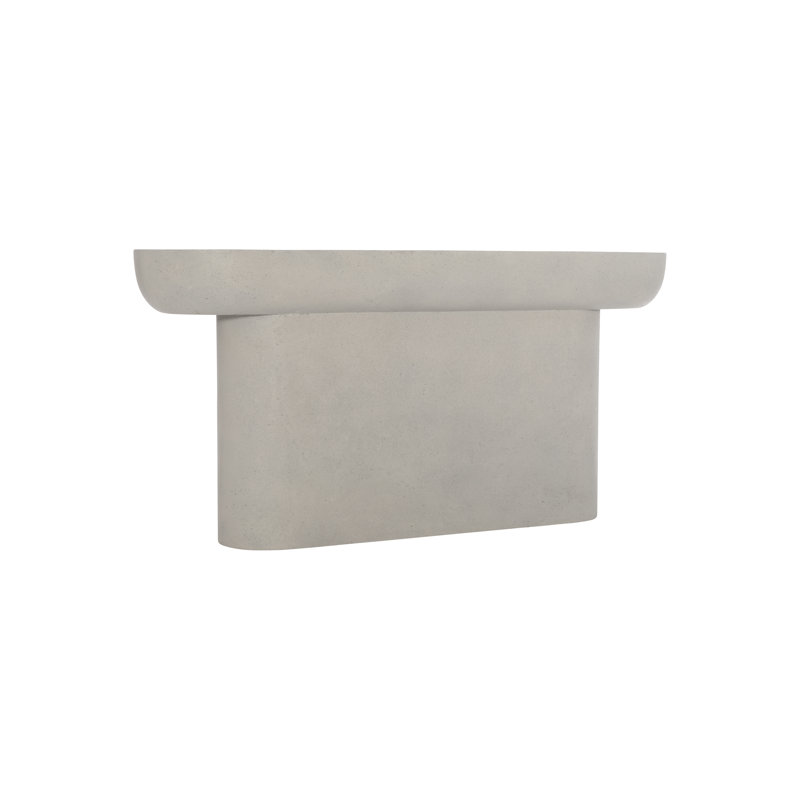 Vida 66'' Sand Grey Textured Concrete Rectangular Console Table