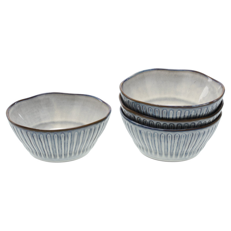 White Ceramic 12-Piece Dinnerware Set with Textured Design
