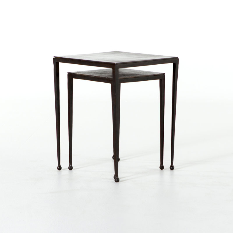 Dalston Antique Rust Metal Nesting End Tables