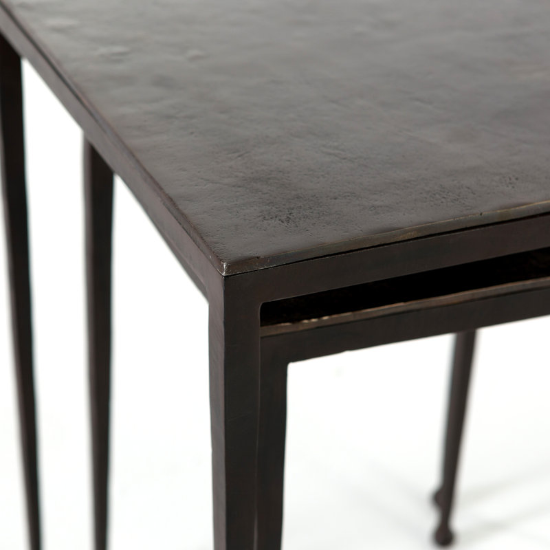 Dalston Antique Rust Metal Nesting End Tables