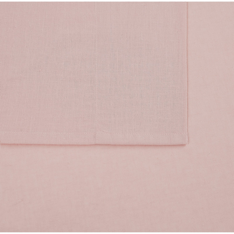 Blush King Cotton-Polyester Embroidered 3-Piece Sheet Set