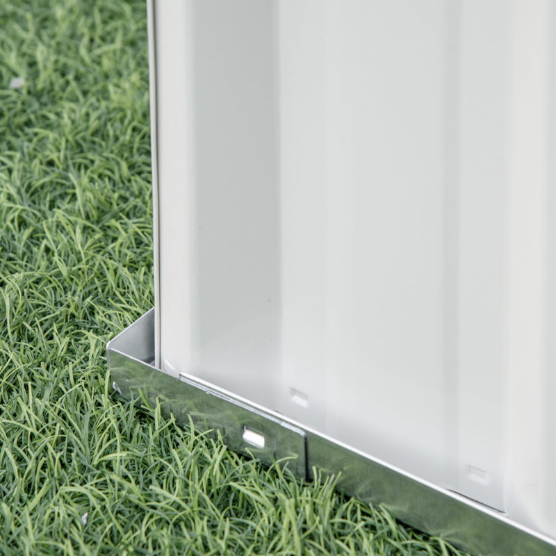 Elevate Galvanized White Metal Raised Garden Bed for Patio & Deck