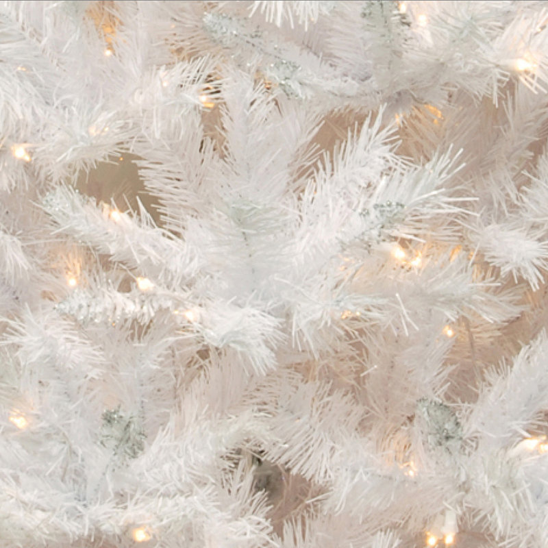 The Holiday Aisle® Winchester White Pine Tree with Clear Lights