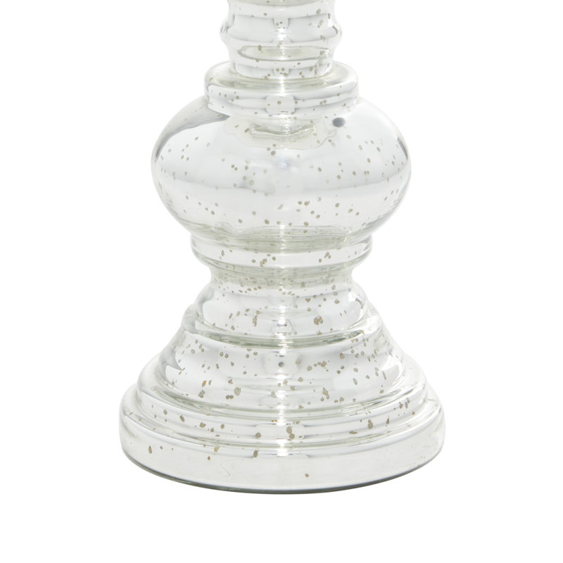 Elegant Polished Glass Candlestick Holder - Religious Theme 26"L