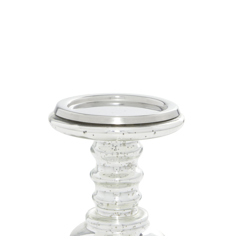 Elegant Polished Glass Candlestick Holder - Religious Theme 26"L