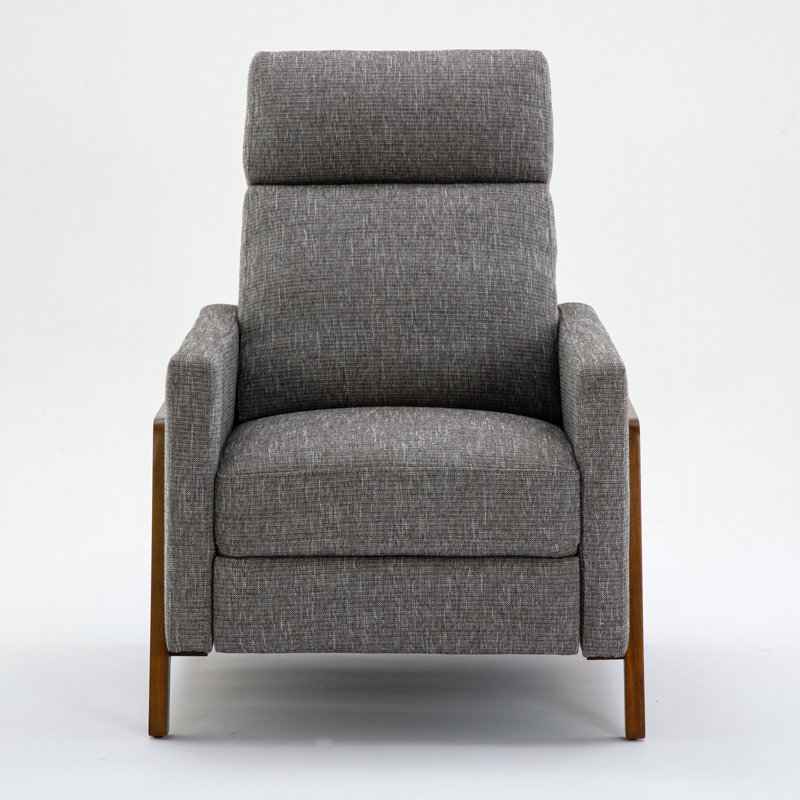 Veneto Ashen Grey Wood Manual Push Back Recliner