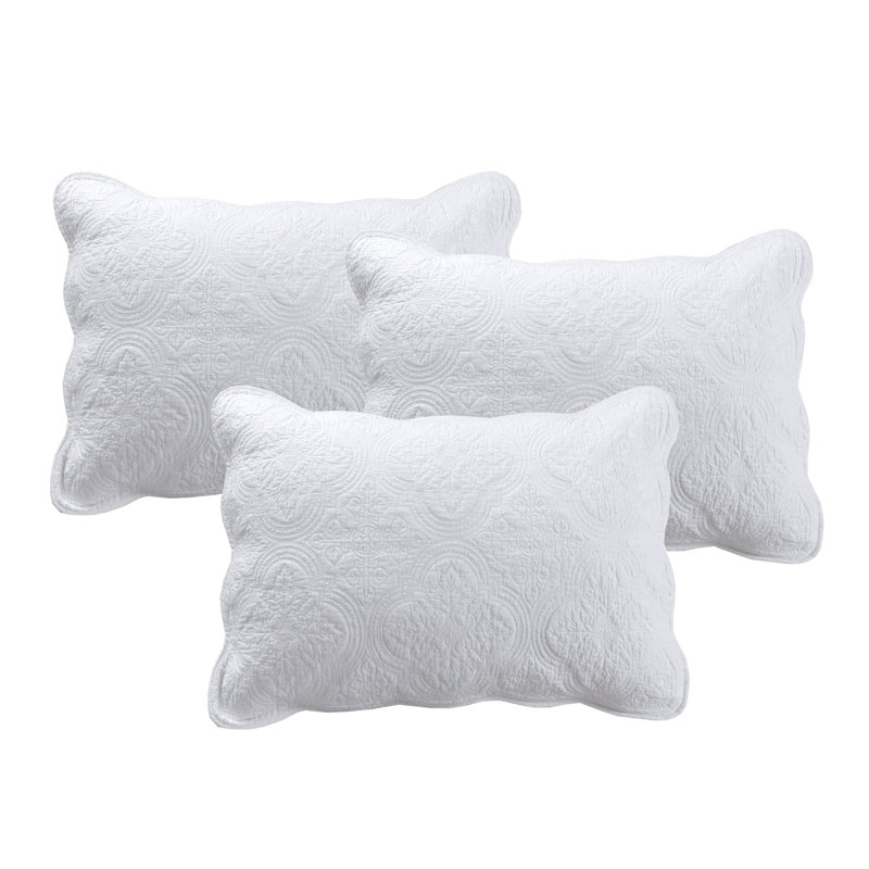 White Microfiber Twin Reversible Quilt Set