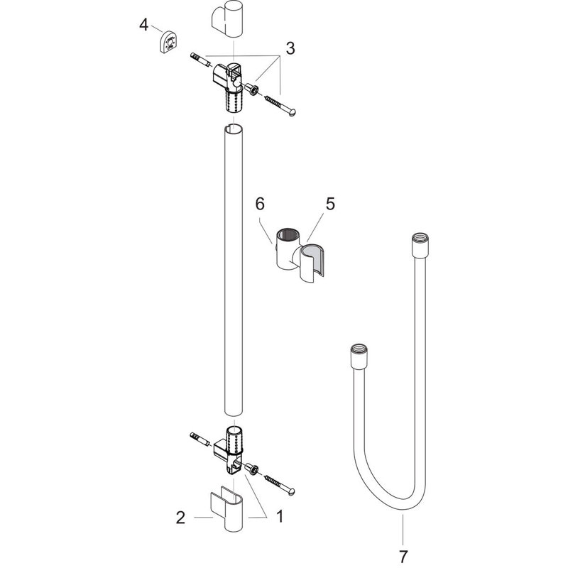 Modern Chrome 36-Inch Adjustable Wall Slide Bar