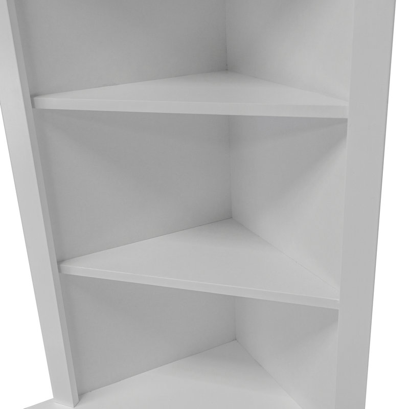 Classic White 63.75'' Raised Panel Corner Kitchen Pantry