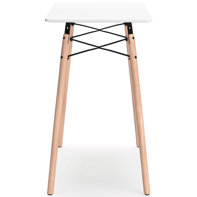 Contemporary White/Natural Wood Home Office Desk 36"x18"