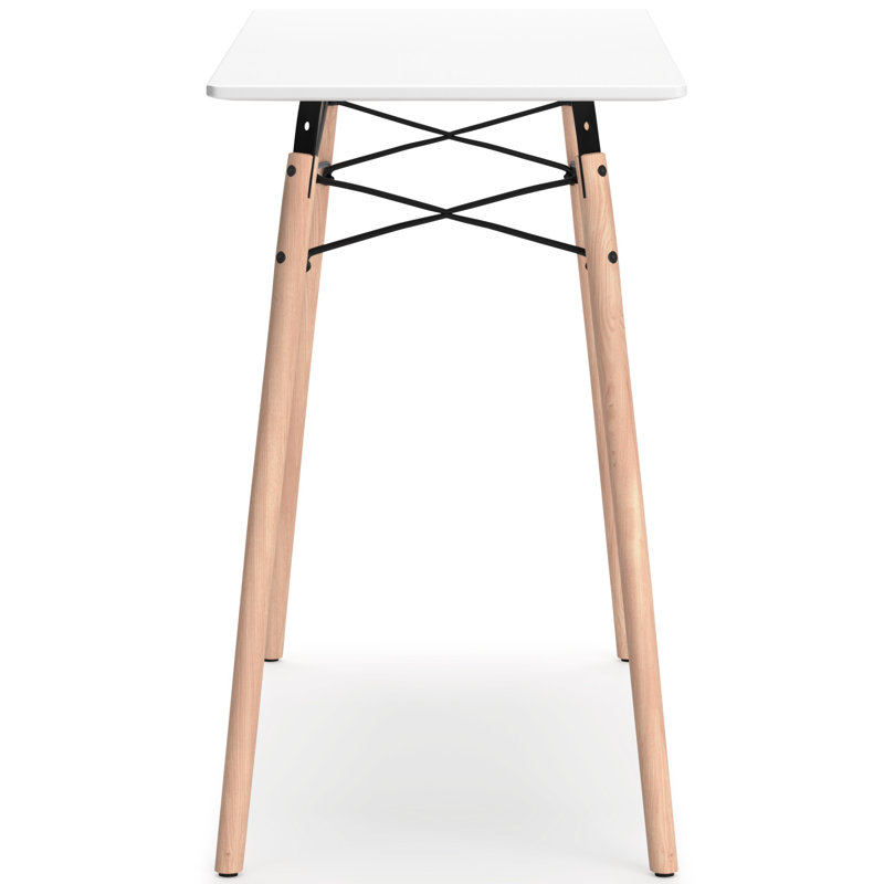 Contemporary White/Natural Wood Home Office Desk 36"x18"