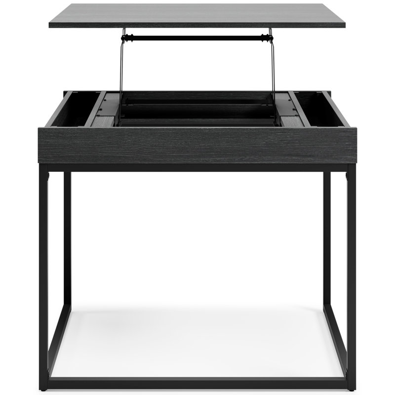 Sleek Black 36" Contemporary Home Office Desk with USB Port