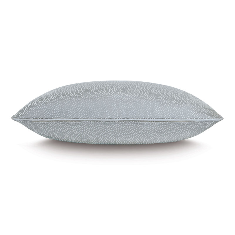Silver Embroidered Square Polyester Throw Pillow Set