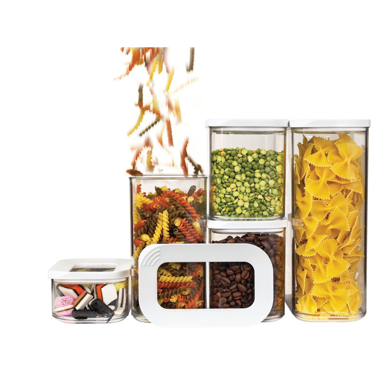 Modula 5-Piece White BPA-Free Plastic Storage Set