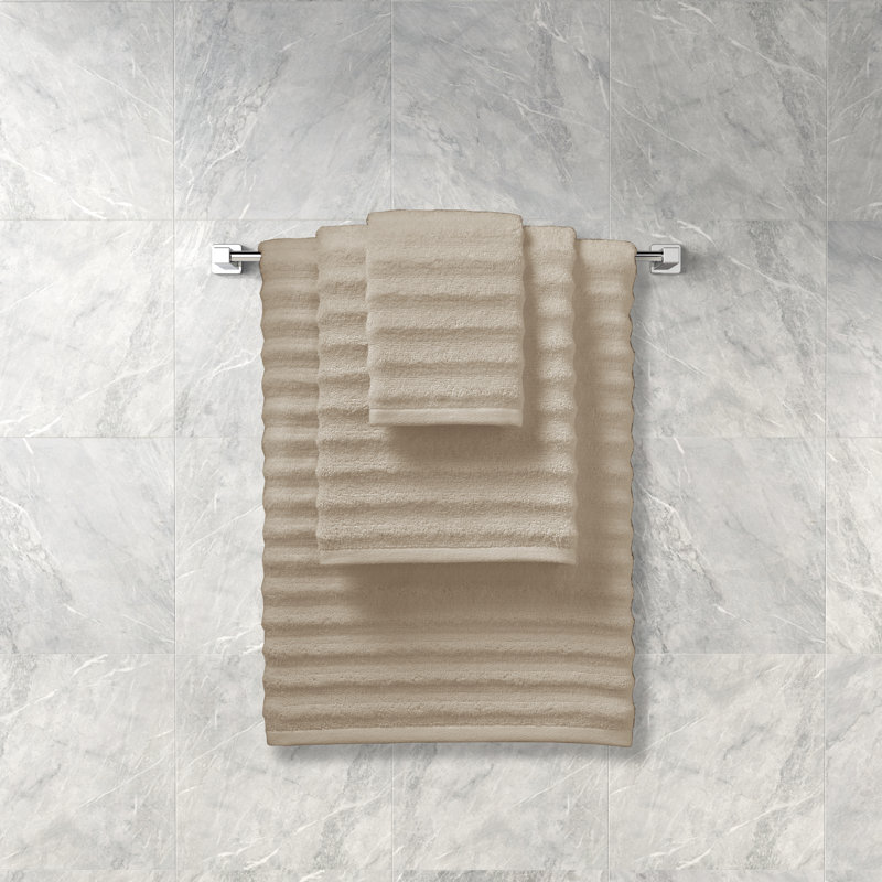 Linen Ridged Turkish Cotton 2-Piece Washcloth Set