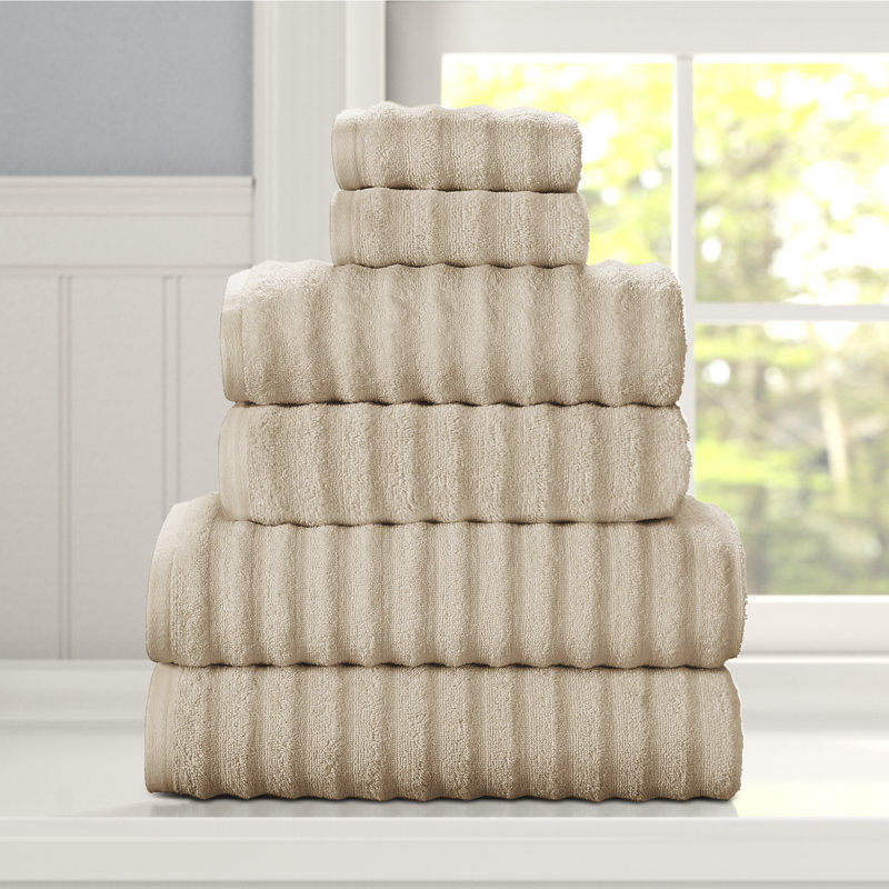 Linen Ridged Turkish Cotton 2-Piece Washcloth Set
