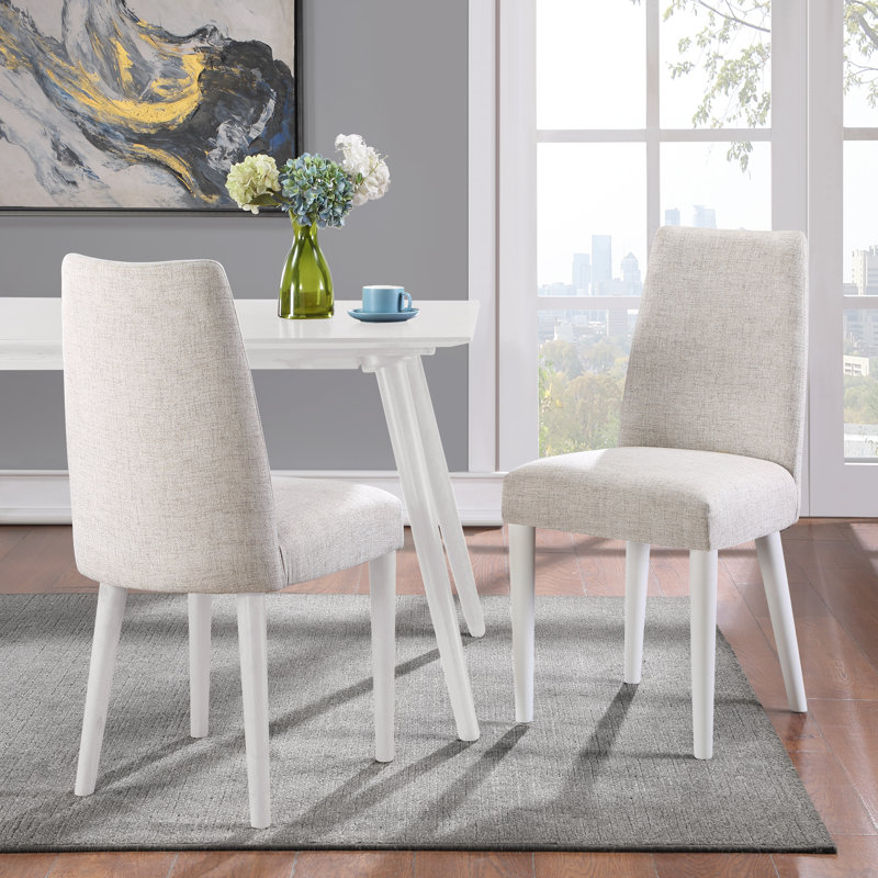 Taylor Contemporary Solid Back Wood Accent Chair in Gray