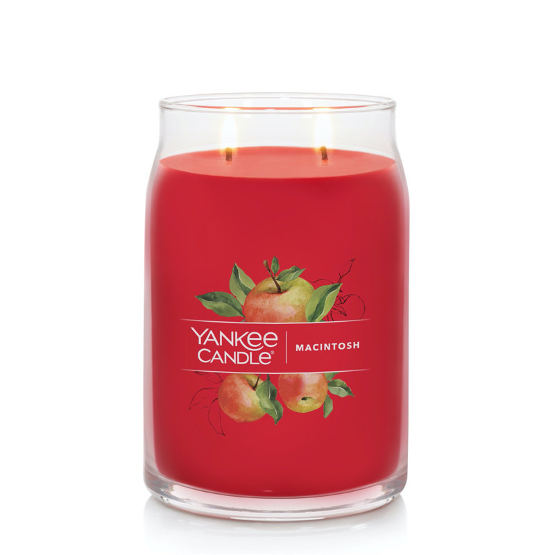 Large Red Macintosh Scented Soy Jar Candle
