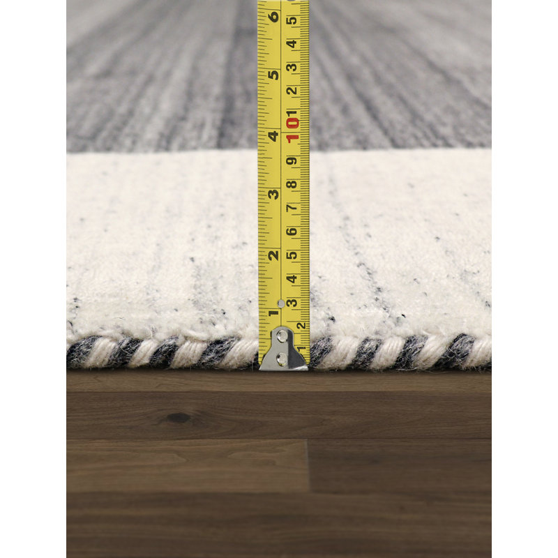 Gramercy Off-White Hand-Loomed Wool & Silk Area Rug