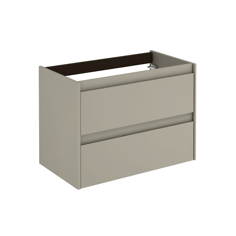 Matte Sand MDF Floating Single Wall-Mount Vanity Cabinet