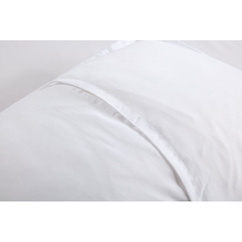 White Embroidered Cotton Polyester Standard Pillow Shams