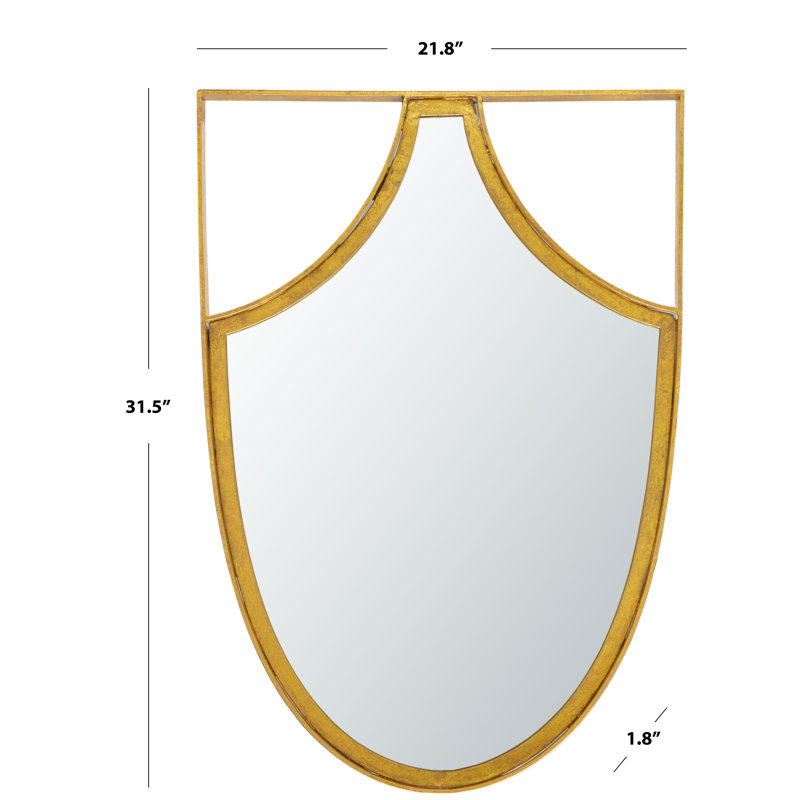 Grand Tyne Rectangular Gold Foil Beveled Wall Mirror