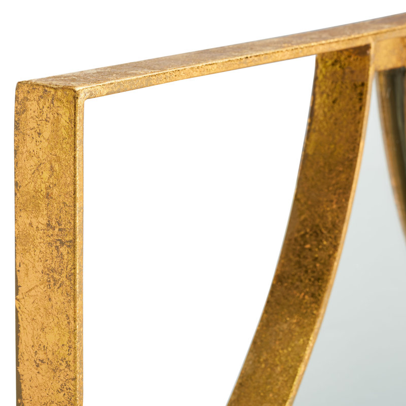 Grand Tyne Rectangular Gold Foil Beveled Wall Mirror