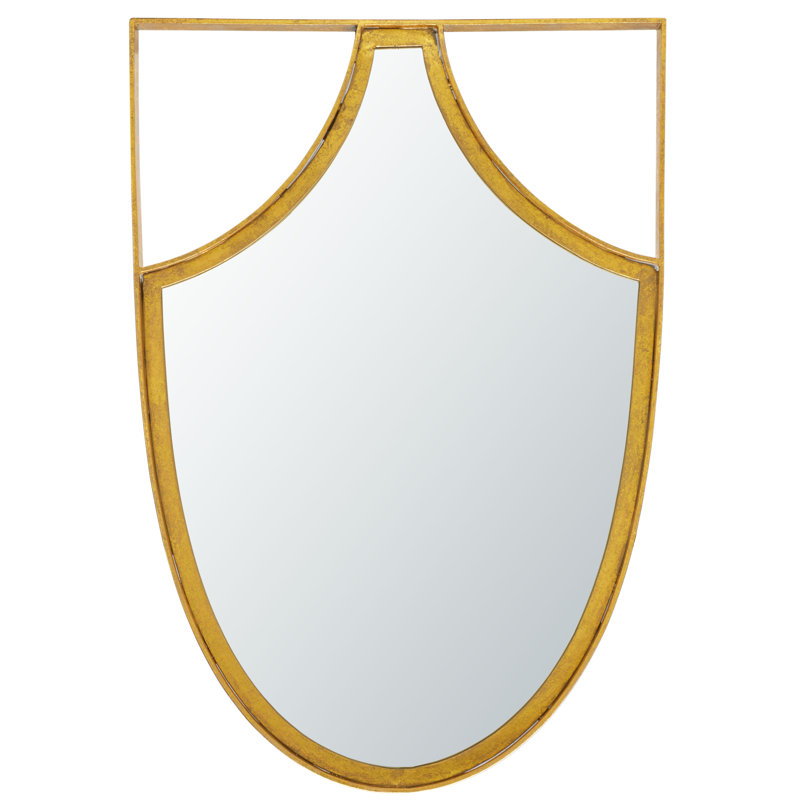 Grand Tyne Rectangular Gold Foil Beveled Wall Mirror