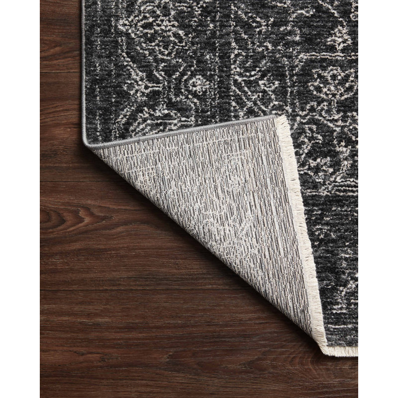 Charcoal Dove 94" x 120" Synthetic Rectangular Area Rug