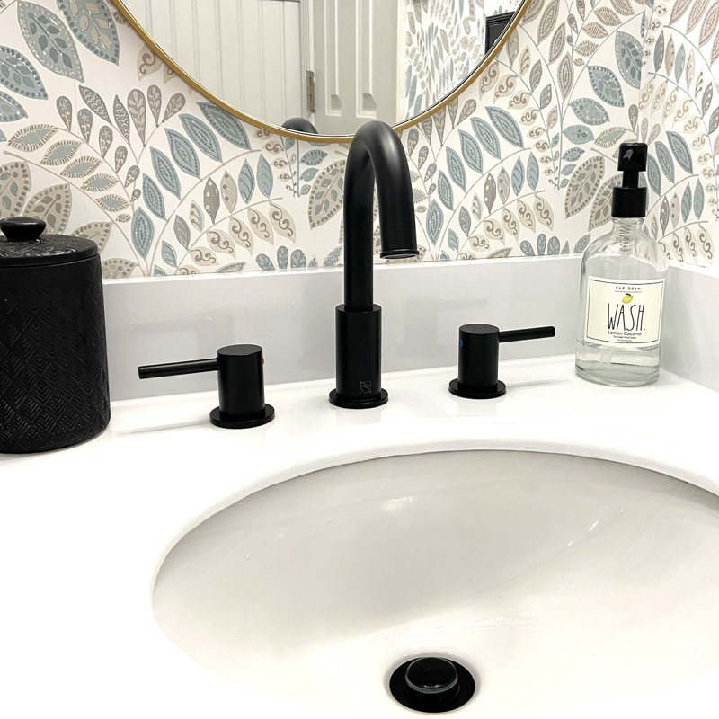 St. Lucia Matte Black 8" Widespread Bathroom Faucet
