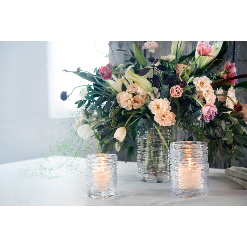 Large Clear Glass Hurricane Candle Holder