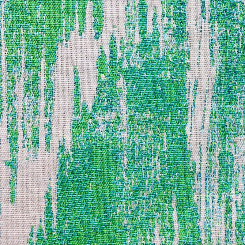 Luxe Green Avalanche Ikat 16" Square Outdoor Throw Pillow