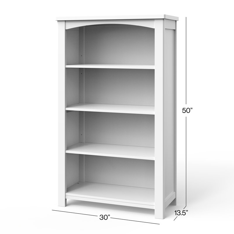 Harmony Matte White Adjustable Kids' Bookshelf for Toys and Books