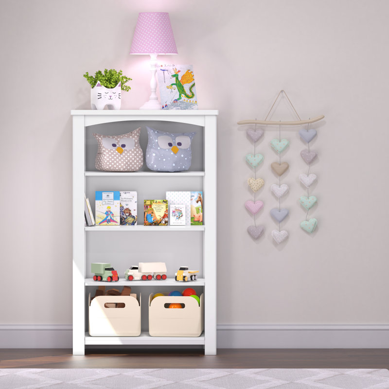 Harmony Matte White Adjustable Kids' Bookshelf for Toys and Books