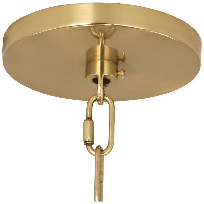Cristallo Modern Brass 8-Light Classic Chandelier with White Shades