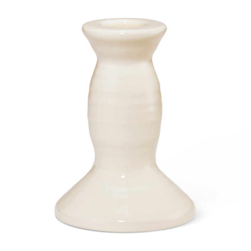 Cream Ceramic Handmade Taper Candlestick