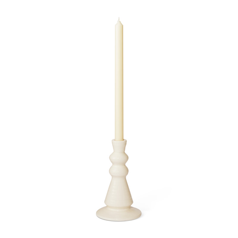 Cream Handmade Ceramic Taper Candleholder
