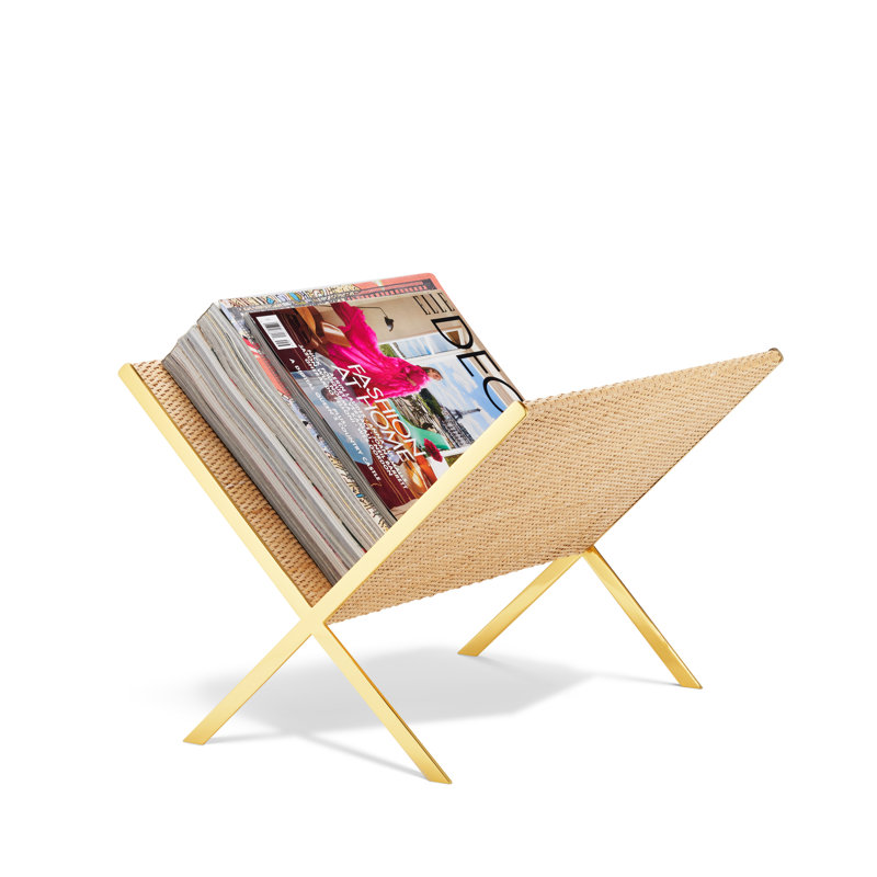 Colette Cane and Brass 70s Inspired Magazine Rack