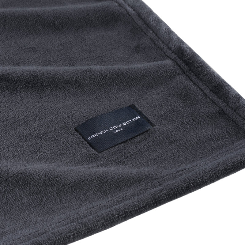 French Connection Velvety Navy Throw Blanket - 50x70 inch