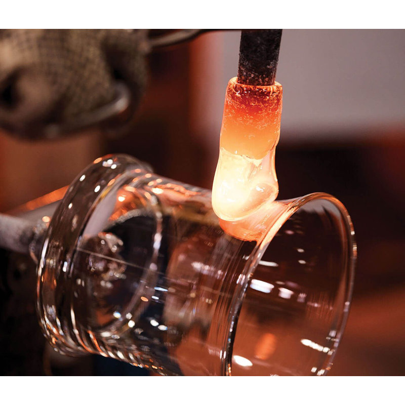 Simon Pearce Small Clear Glass Hurricane Candle Holders