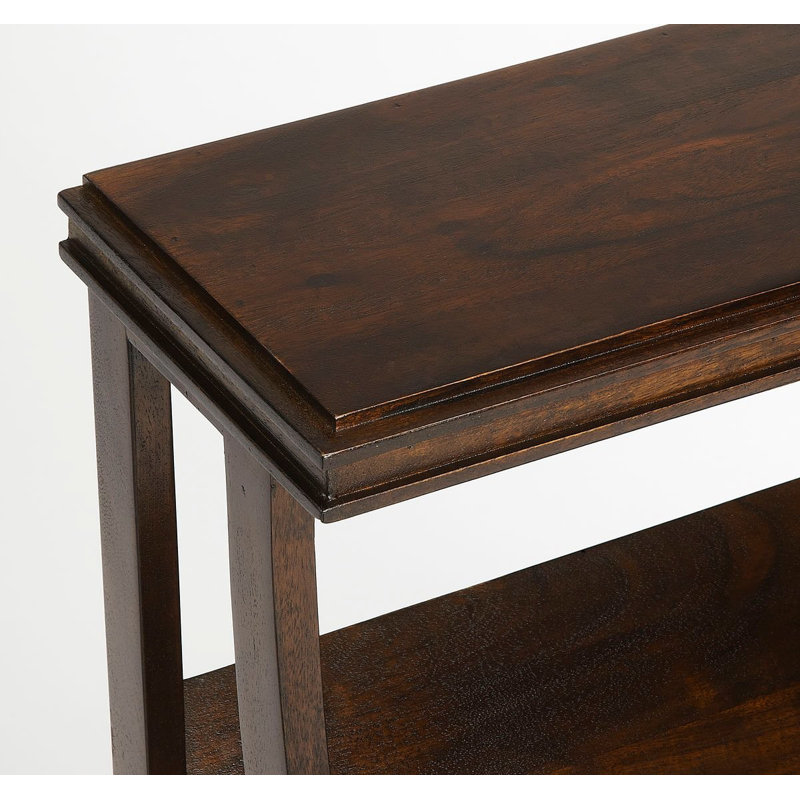 Pascal Dark Brown Mango Wood Rectangular Book Table