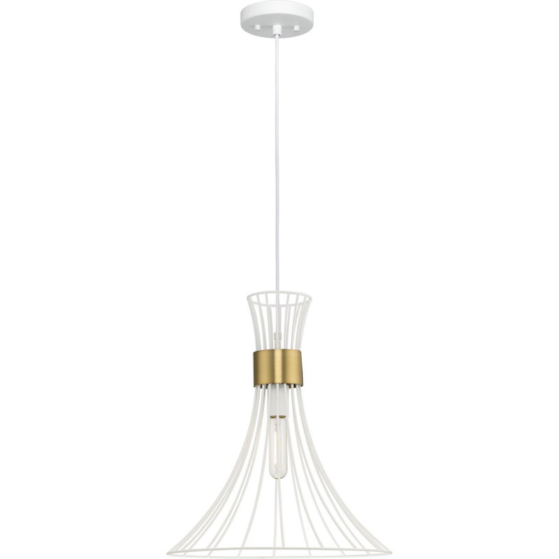 Lorin Satin White 18" Modern Glass Pendant Light