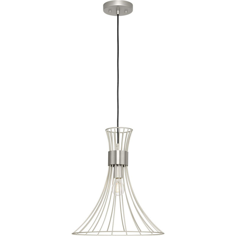Lorin 18" Brushed Nickel Glass LED Pendant Light