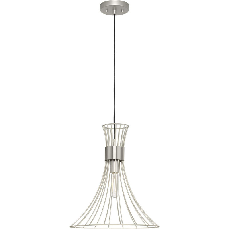 Lorin 18" Brushed Nickel Glass LED Pendant Light