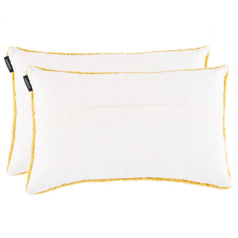 Sunshine Yellow Rectangular Polyfill Outdoor Pillow Set