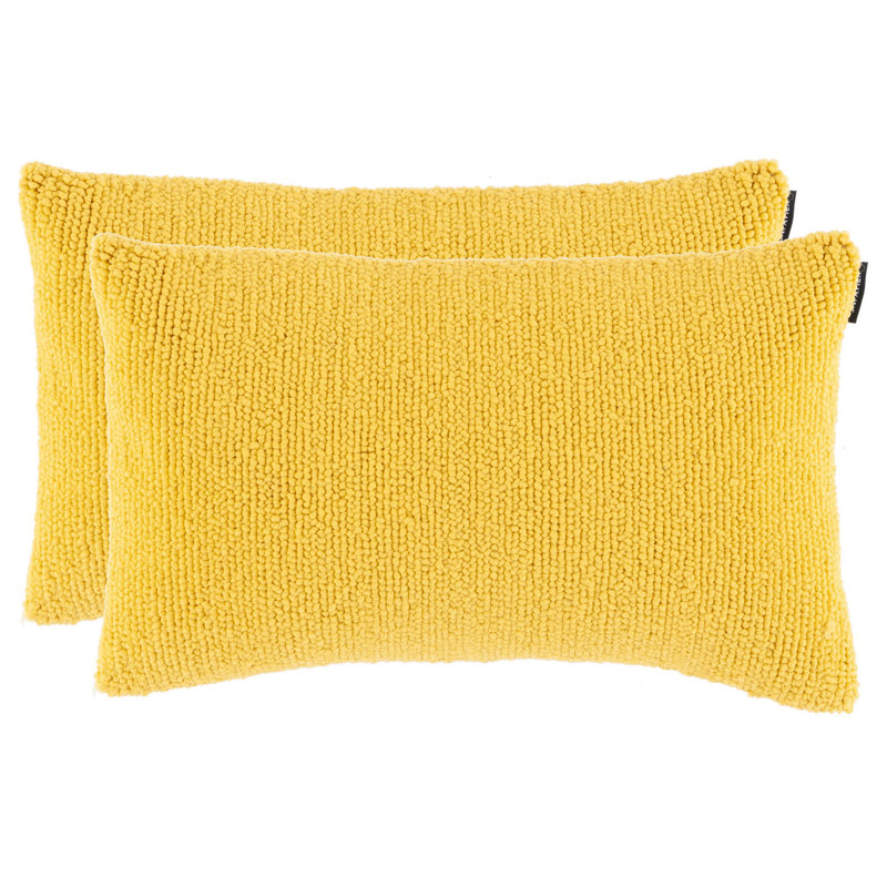 Sunshine Yellow Rectangular Polyfill Outdoor Pillow Set