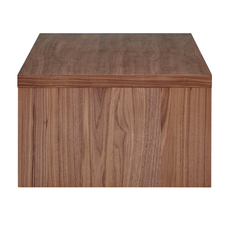 Walnut Rectangular Sled Base Coffee Table