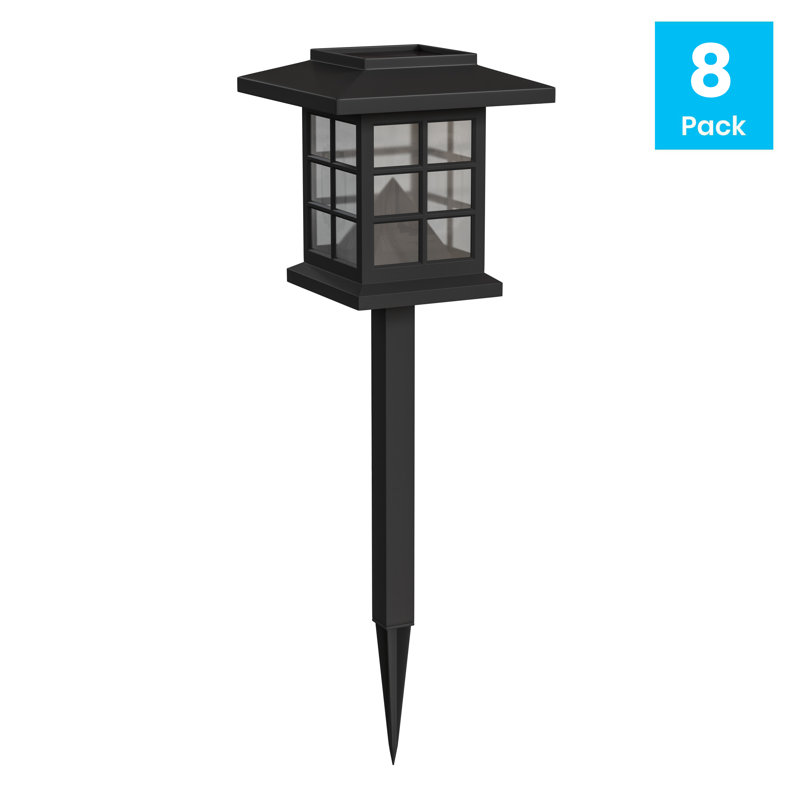 Black Square LED Solar Pathway Lights Multipack
